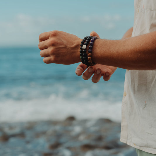 Silent Clarity Bracelet – amethyst wood bracelet natural aesthetic detail | Stone N Luxe
